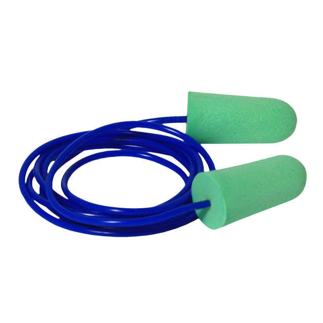 Deflector Disposable Foam Earplugs, NRR 33, Corded