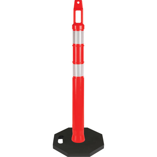 Reflective Orange Post Style Traffic Cone 42" with Optional Rope Pass Through
