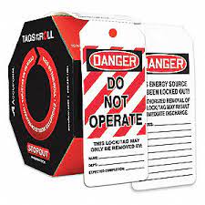 "Do Not Operate"-Lockout Tag
