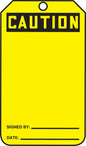 Double-sided Blank Tag- OSHA Caution Equipment Status Tag
