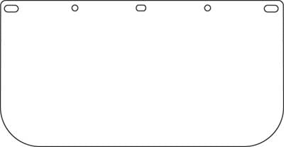 Clear Face Shield for Hard Hat Frame 0.4 Thick - Universal