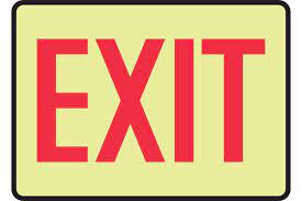 "Exit" -Safety Sign