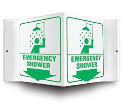 "Emergency Shower (Projection Sign)" -Safety Sign
