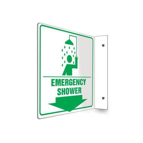"Emergency Shower (Projection Sign)" -Safety Sign