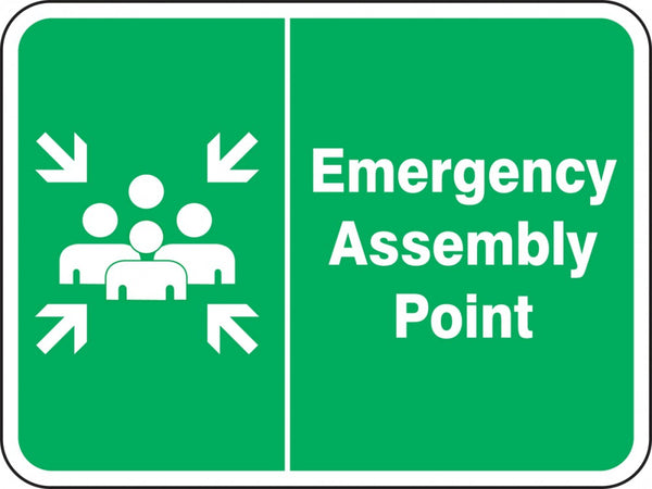 "Emergency Assembly Point" -Safety Sign