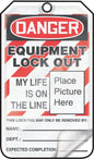 "Equipment Lockout"- Self-Laminating Lockout Tag