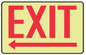 "Exit (Left Arrow)" -Safety Sign