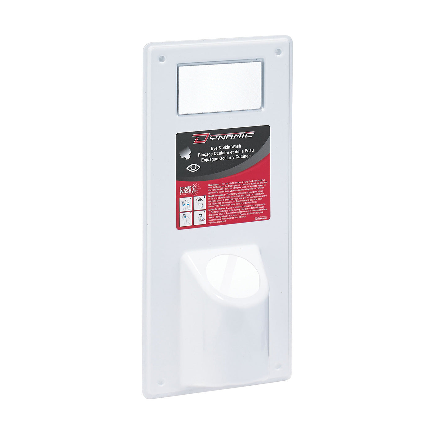 Dynamic™-BIO MED WASH Eyewash Panel for (1) 7 oz. Bottle