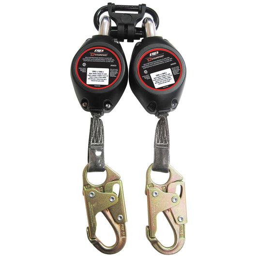 7ft Twin Leg Self Retracting Lifeline with Small Snap Hooks