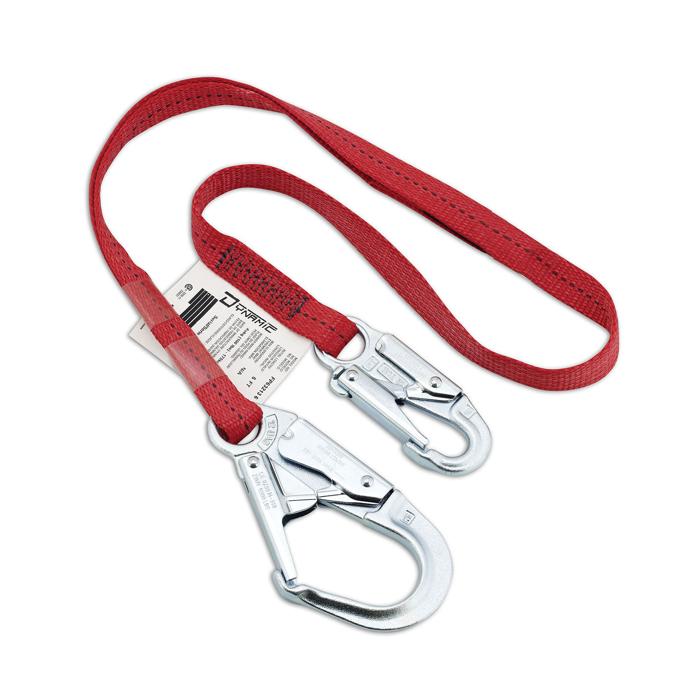 6ft Fixed Length Work Positioning Lanyard with Rebar Hook