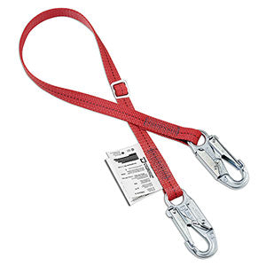 Polyester Webbing Single-Leg Adjustable Lanyard with Two Snap Hooks - 1" wide