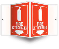 "Fire Extinguisher (Projection Sign)" -Safety Sign