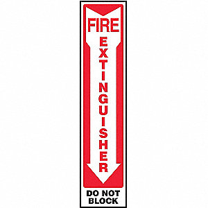 "Fire Extinguisher Do Not Block" -Safety Sign