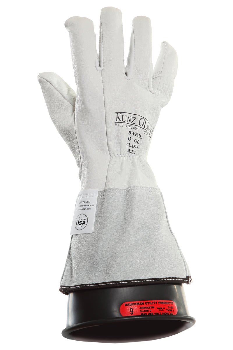 AG Safety Class 0 Rubber Voltage Glove Kit, 14"