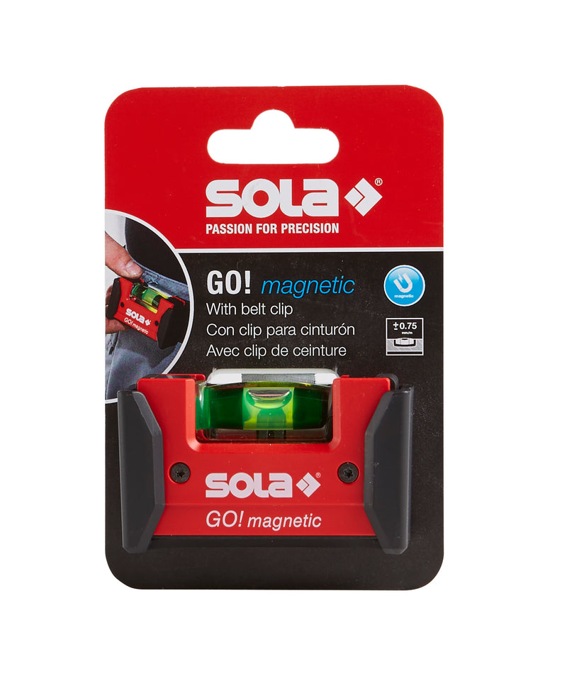 SOLA®- GO! Magnetic Clip Pocket Level