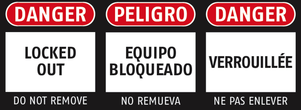 Lockout Danger Label