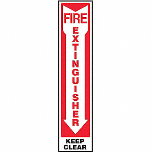 "Fire Extinguisher Keep Clear" -Safety Sign