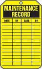 "Maintenance Record"- Inspection and Status Record Tag