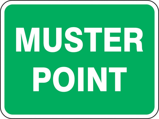 "Muster Point" -Safety Sign