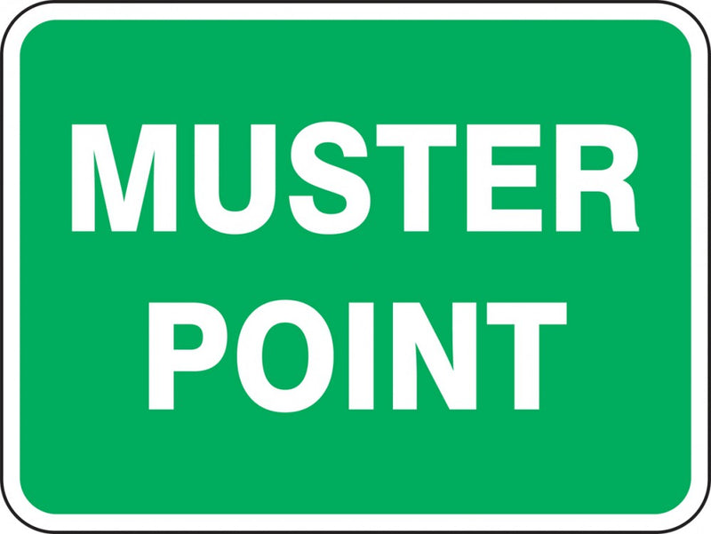 "Muster Point" -Safety Sign