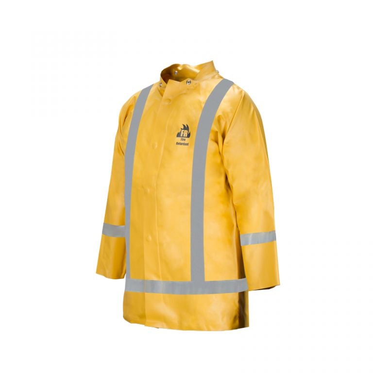 880 Neoslick Neoprene Rubber Miner's Rain Jacket, Yellow