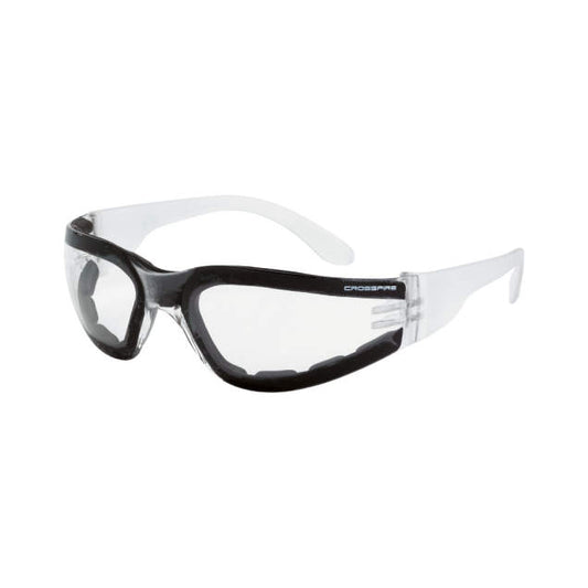 Radians CrossFire Shield - Clear Foam Lined Anti Fog Safety Glasses, CSA, 554AFCA
