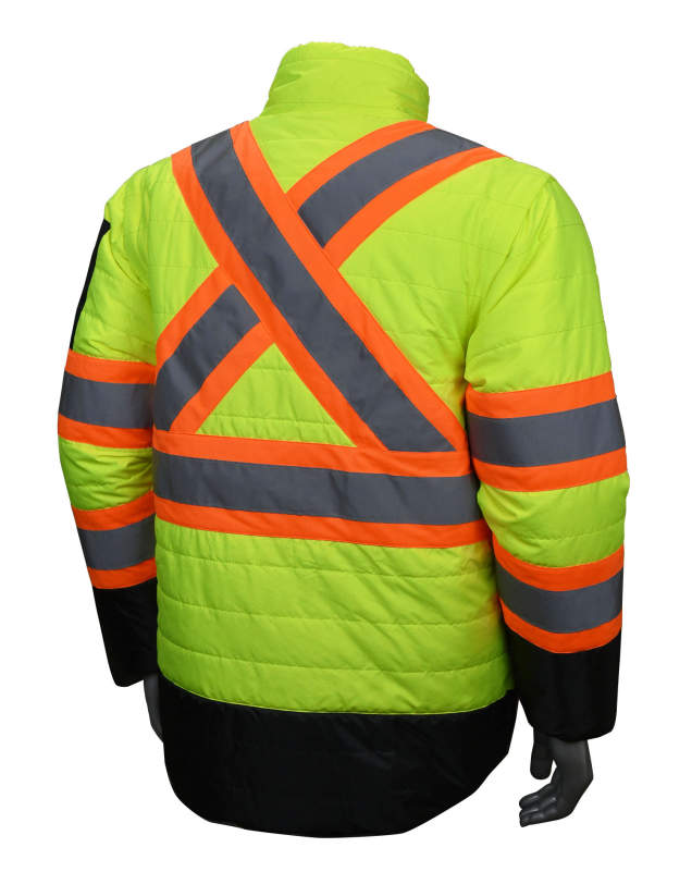 Radians Quilted Reversible Winter Jacket with Hood, Zip-Off Sleeves, CSA