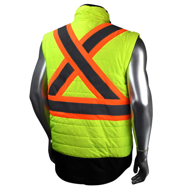 Radians Quilted Reversible Winter Jacket with Hood, Zip-Off Sleeves, CSA