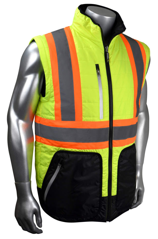 Radians Quilted Reversible Winter Jacket with Hood, Zip-Off Sleeves, CSA