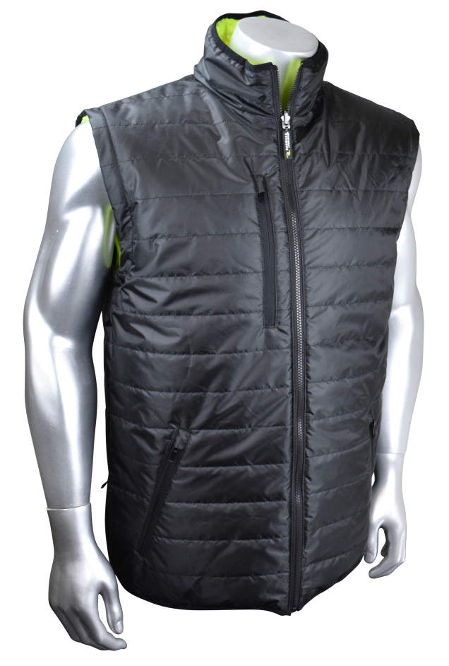 Radians Quilted Reversible Winter Jacket with Hood, Zip-Off Sleeves, CSA