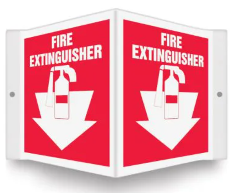 "Fire Extinguisher (Projection Sign)" -Safety Sign
