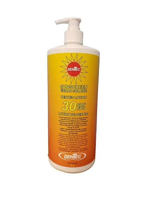 Dentec Sunscreen Lotion, 1L (34oz) Bottle Lotion SPF 30
