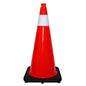 Traffic Cone with  4 Cone Collar 28 7lbs Orange with Black Base-TC2807OK04