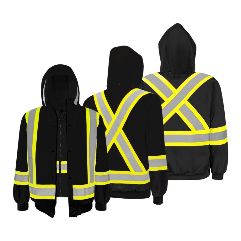 3-in-1 Winter High Visibility Safety Jacket, 4" Reflective Tape