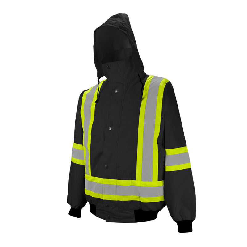 High Visibility 6-in-1 Winter Safety Bomber Jacket