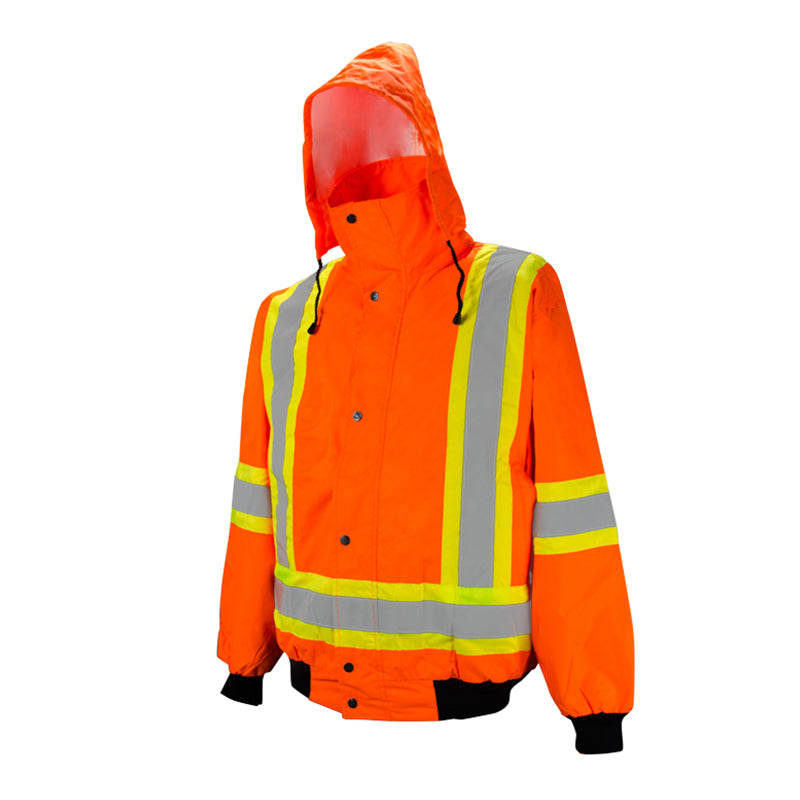 High Visibility 6-in-1 Winter Safety Bomber Jacket
