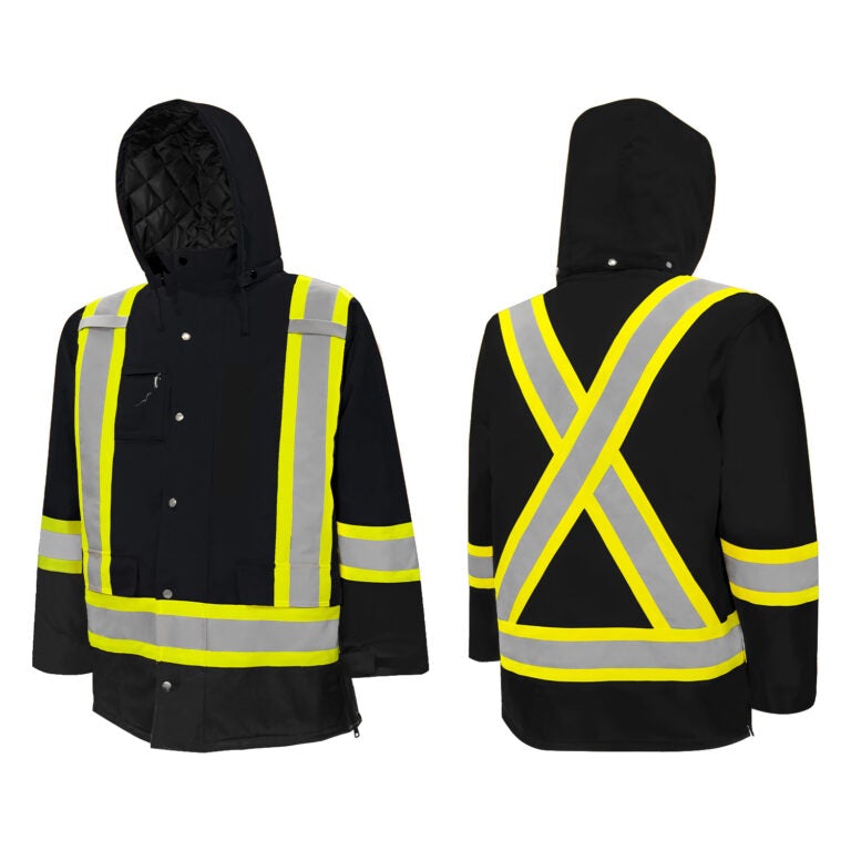 Winter Traffic Parka 4 Reflective Tape Black Small-TP1BKS