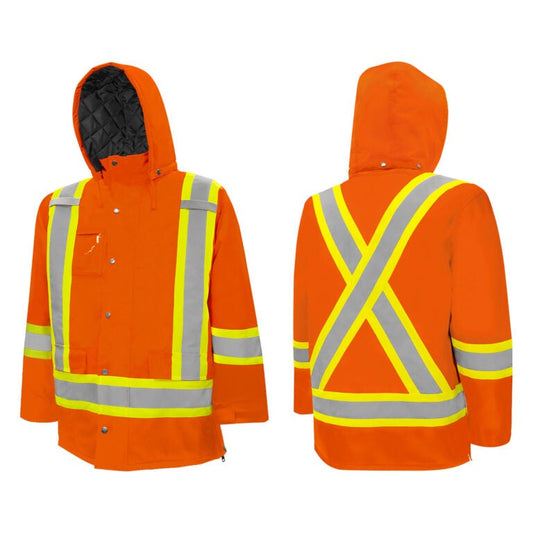 Winter Traffic Parka 4 Reflective Tape Orange Small-TP1ORS