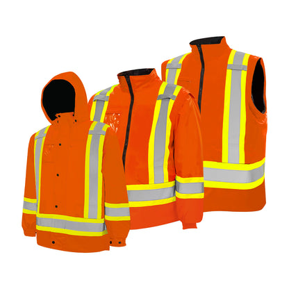 High Visibility 6-in-1 Winter Safety Parka