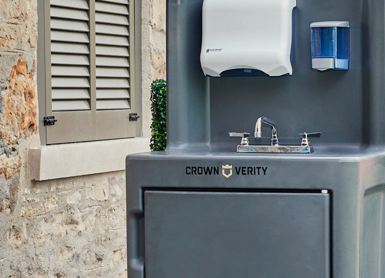 Portable Handwashing Sink for Construction With Foot Pump Hot Or Cold