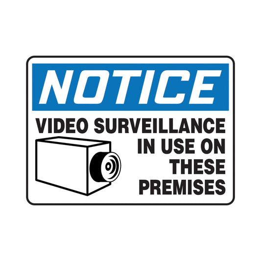 "Video Surveillance In Use" -OSHA Notice Safety Sign