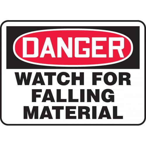 "Watch For Falling Material" -OSHA Danger Safety Sign