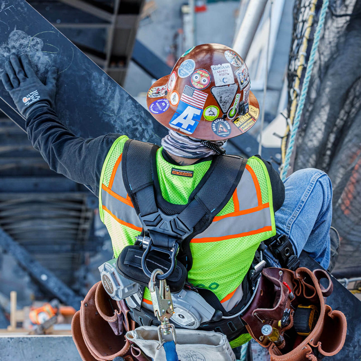 FT-One Full Body Safety Harness With Tool Belt, Tongue Buckle Leg Adjustments