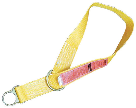 Anchorage Connector Strap, Yellow Nylon, Double D-ring, 5'