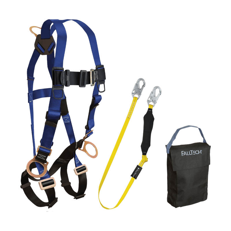 Harness and Lanyard 3-pc Kit Including Small Storage Bag (7017, 8256LT, 5005P)