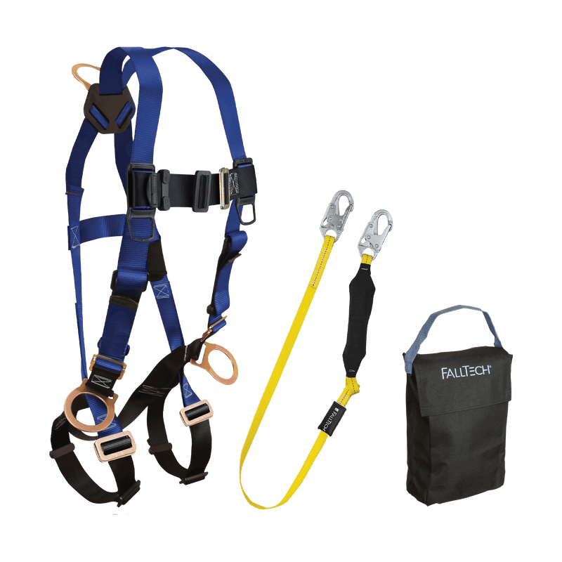 Harness and Lanyard 3-pc Kit Including Small Storage Bag (7017, 8256LT, 5005P)