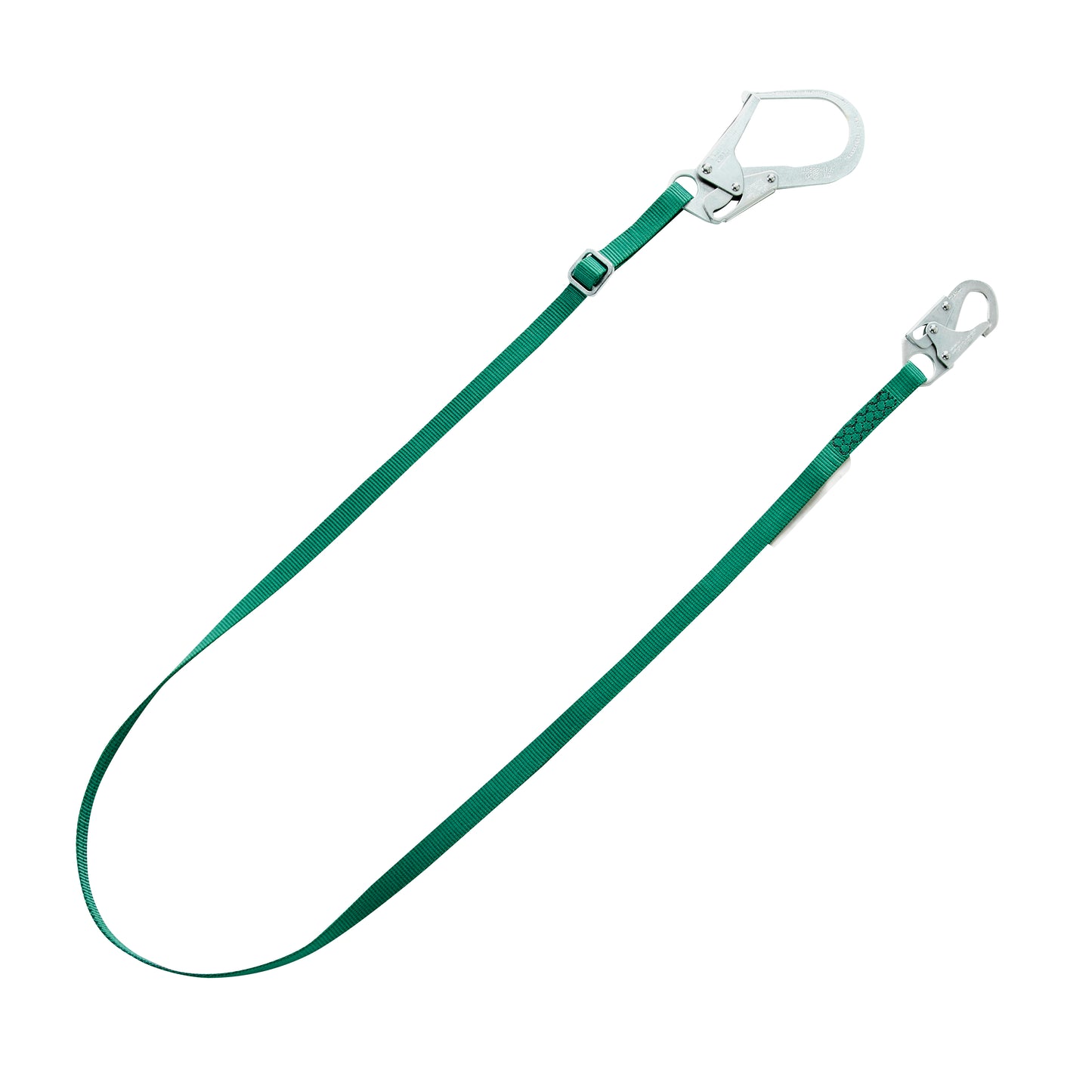V-Series standard single-leg adjustable restraint lanyard, 8', Small Snap Hook large snaphooks, ANSI Z359.3-2017, CSA Z259.11-17