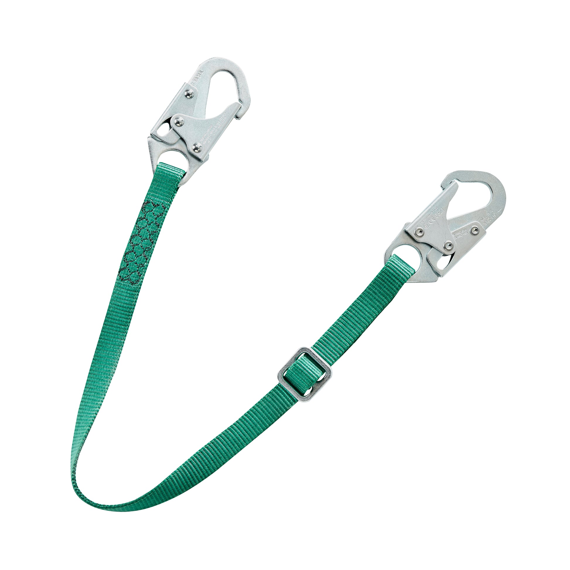 V-Series standard single-leg adjustable restraint lanyard, 3', Small Snap Hook small snaphooks, ANSI Z359.3-2017, CSA Z259.11-17
