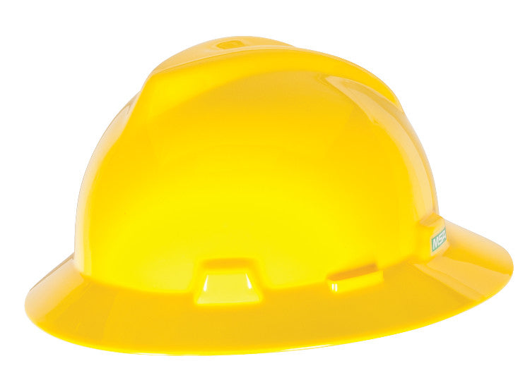 V-Gard Slotted full brim Hat, Yellow, w/Staz-On Suspension