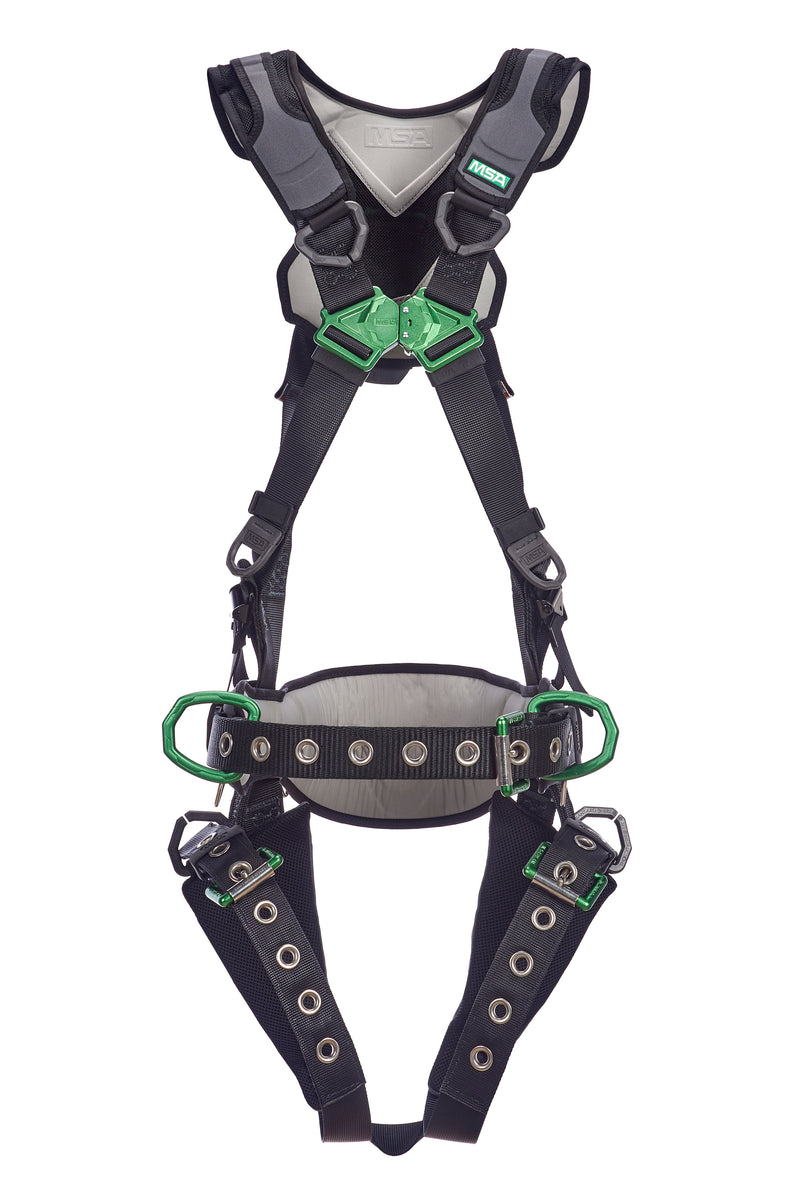 V-FLEX Harness, Construction, Super Extra Large,  Back D-Ring, Hip D-Rings, Tongue Buckle Leg Straps